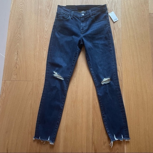 NWT J BRAND RIPPED MID RISE CROP SKINNY EGO DESTRUCT - 26 - Picture 6 of 13
